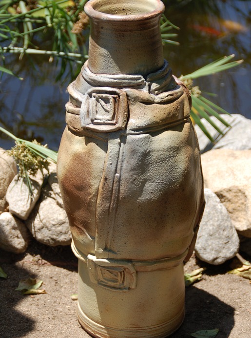 Large freeform floor vase