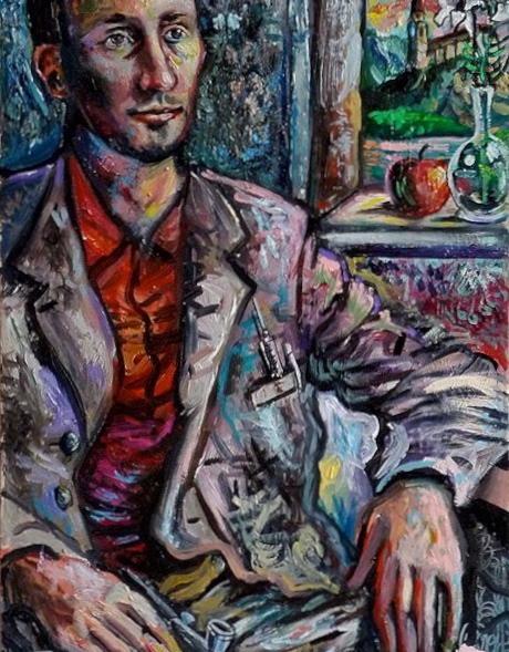 Portrait of Elio C.,sept.2009,60 x 100 cm,oil on canvas