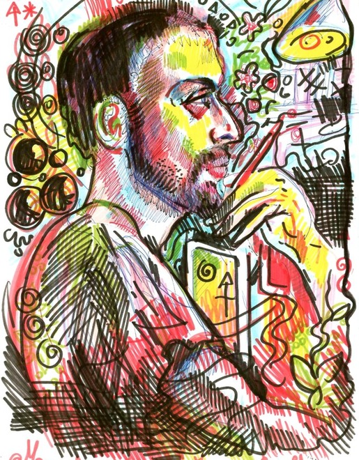 Portrait of the rapper Tubet,pencils on paper,A4 size,2007.jpg