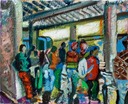 Stazione 2 waiting.Oil on canvas,cm.50 x 40,2011 copy